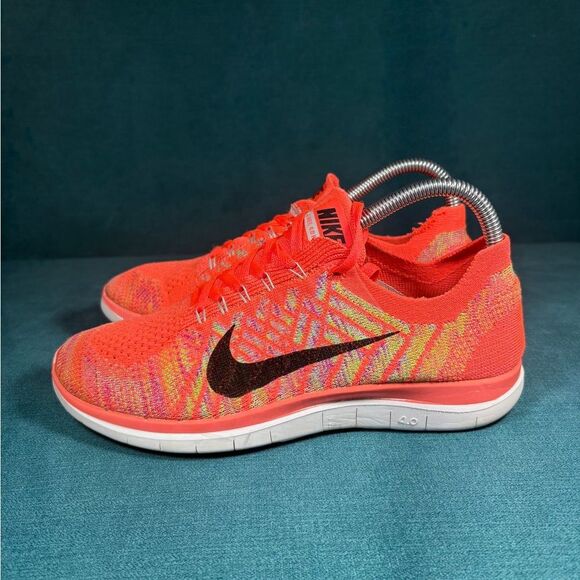 Nike Free  4.0 Flyknit Women’s Size 7.5 multicolor sneakers - Picture 1 of 8